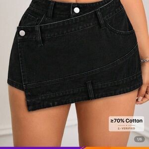 SHEIN Black Denim Skort